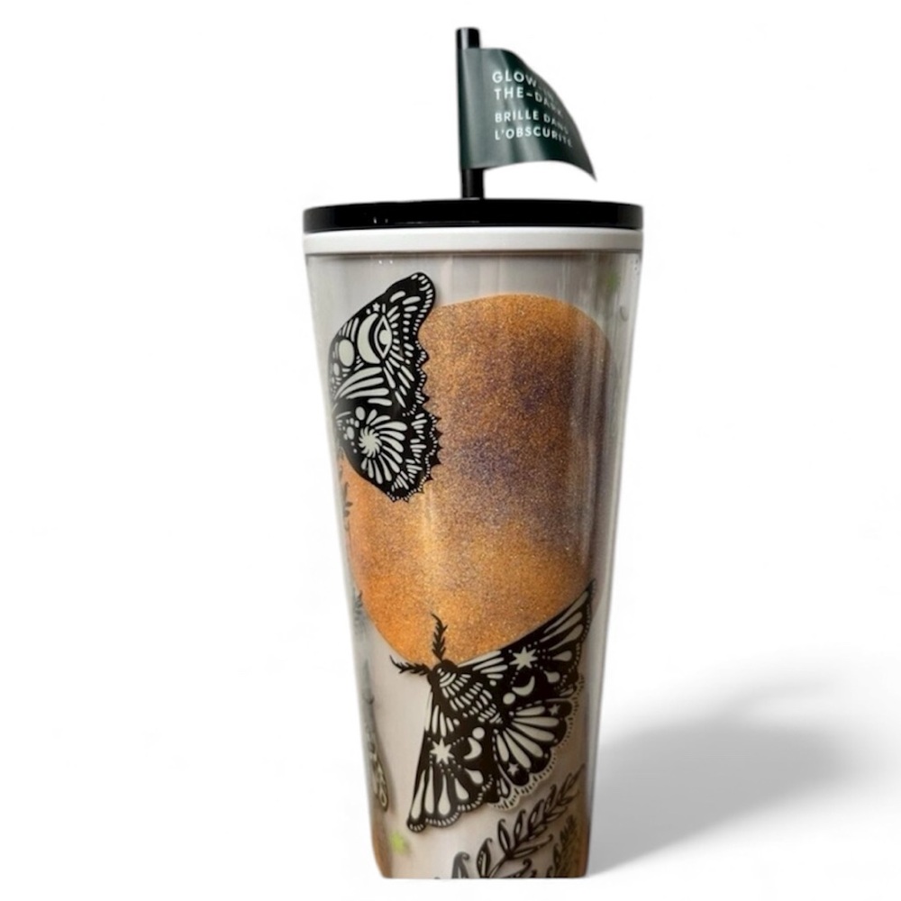 Starbucks Halloween 2025 Moth Moon Glow In The Dark Tumbler 24oz NEW